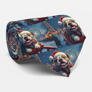 Cravate Bulldog Roller Dessous de verre Noël
