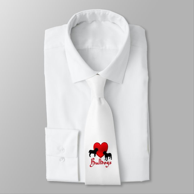Cravate Bulldogs de coeur (Attaché)