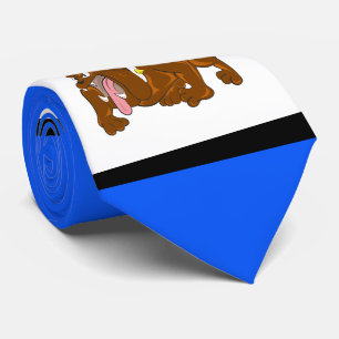 Cravate Bulldogs Sports Blue Red White Necktie