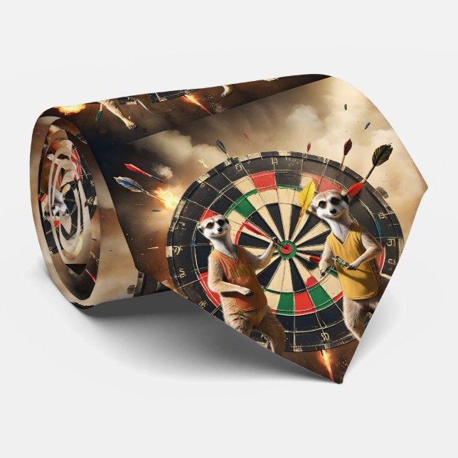 Cravate Bullseye Burrow : Meerkat Dart League, (Roulé)