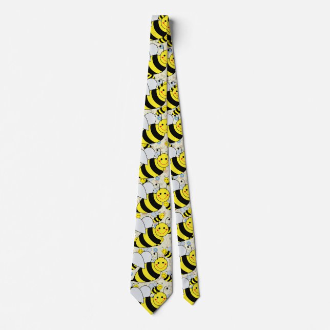 Cravate Bumble Bee mignonne avec Motif (Devant)