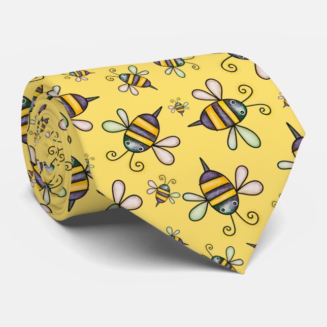 Cravate Bumble Bee Motif (Roulé)