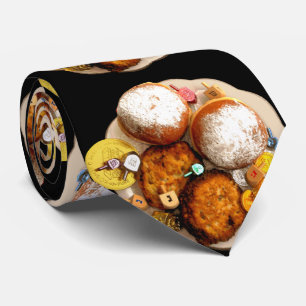 Cravate Butées toriques, Latkes, Dreidels et Gelt de gelée