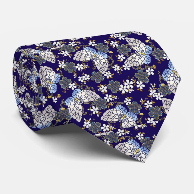 Cravate Butterfly pattern (Roulé)