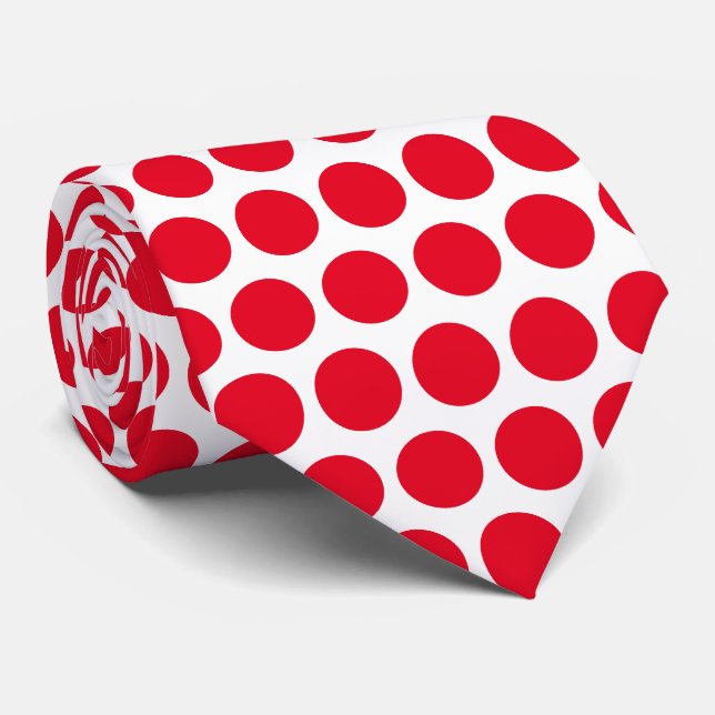 Cravate Cadeau de fête d'anniversaire à pois rouges Faveur (Roulé)