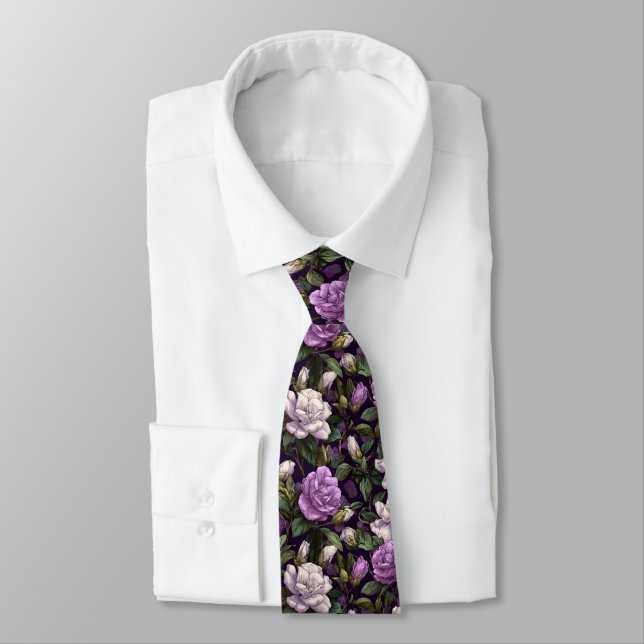 Cravate Cadeau de garçons d'honneur à la mode Gardenias Fl (Attaché)