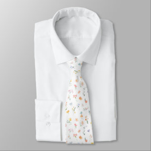 Cravate Cadeau de Garçons d'Honneur de Mariage Floral de F