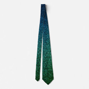 Cravate Cadeau de la Saint-Patrick Vert Paillettes Bleu Ar