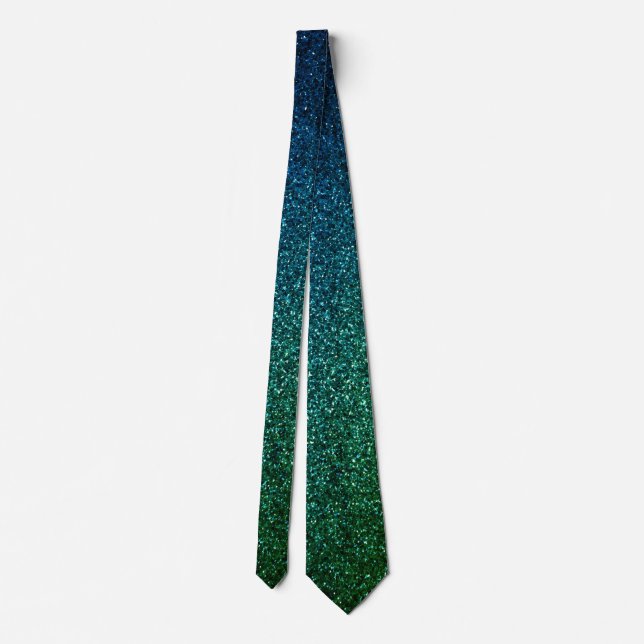Cravate Cadeau de la Saint-Patrick Vert Paillettes Bleu Ar (Dos)
