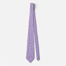 Cadeau moderne violet blanc à pois pour le marié