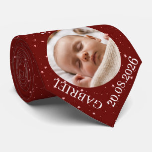 Cravate Cadeau Photo Enfant Bordeaux Année Papa Souvenir