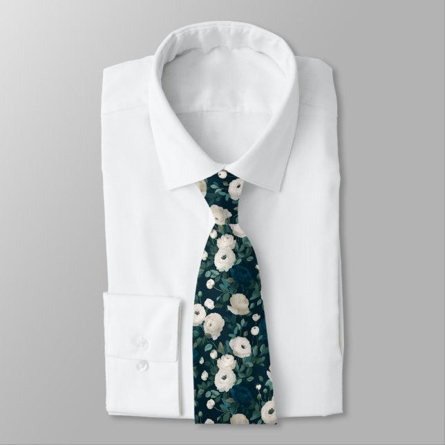 Cravate Cadeau Tendance Pour Petit Ami Floral Ranunculus (Attaché)