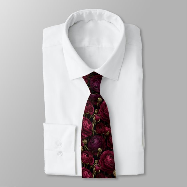 Cravate Cadeaux Audacieux Pour Lui Florale Ranunculus (Attaché)