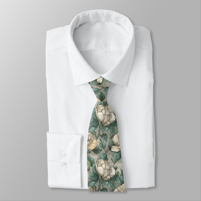 Cravate Cadeaux Classiques Pour Les Hommes Gardenias (Attaché)