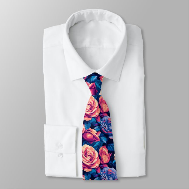 Cravate Cadeaux Classiques Pour Mari Fleur De Rose (Attaché)