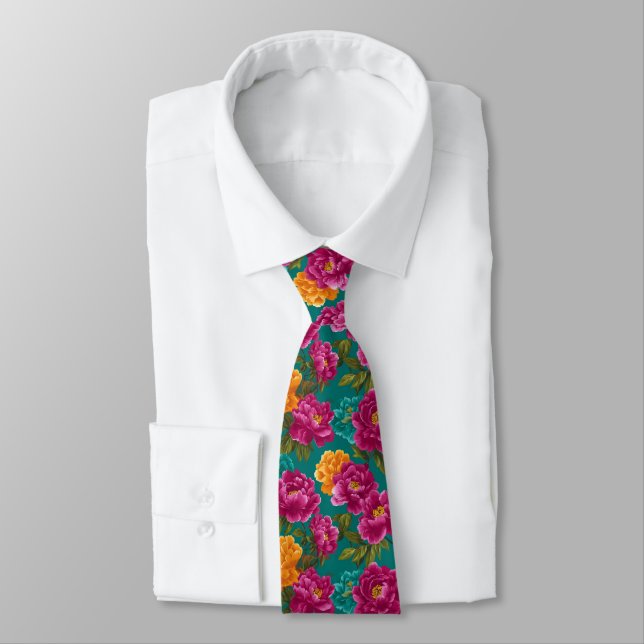 Cravate Cadeaux de anniversaire mignons pour hommes Fleur  (Attaché)