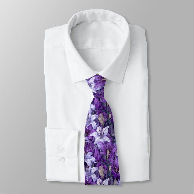 Cravate Cadeaux de fin d'études originaux pour lui Lilies  (Attaché)