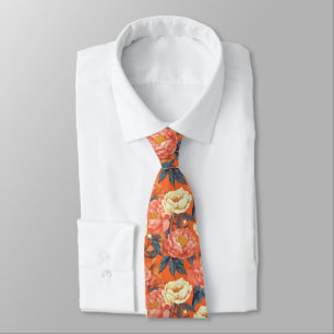 Cravate Cadeaux de la Saint-Valentin Chic Pour Mari Peonie