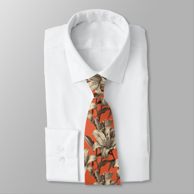 Cravate Cadeaux Papa Edge Fleur de Lys (Attaché)