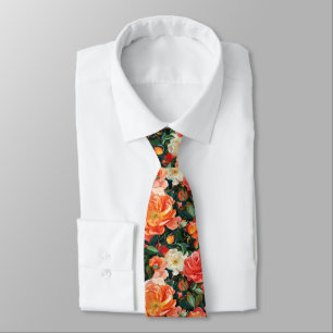 Cravate Cadeaux uniques pour hommes Rose florale