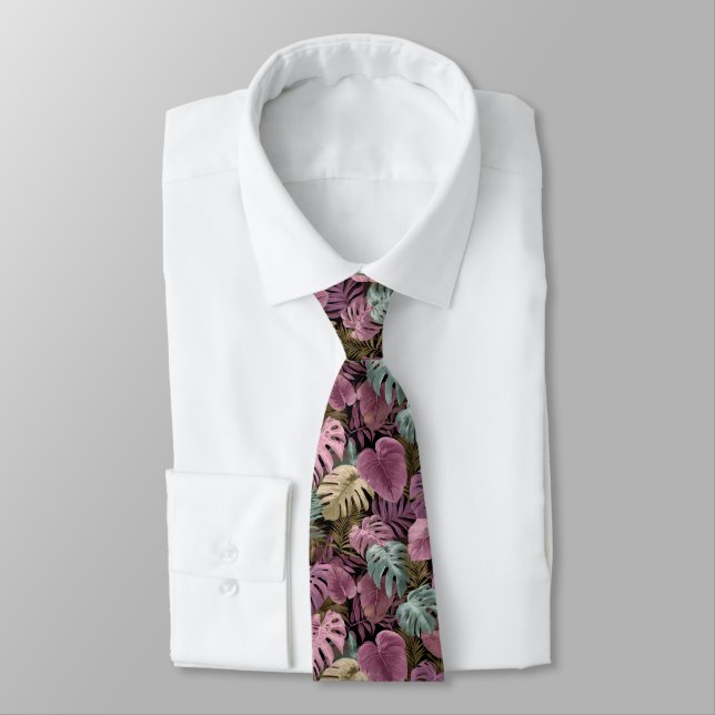 Cravate Cadeaux uniques pour mari Floral Tropical (Attaché)