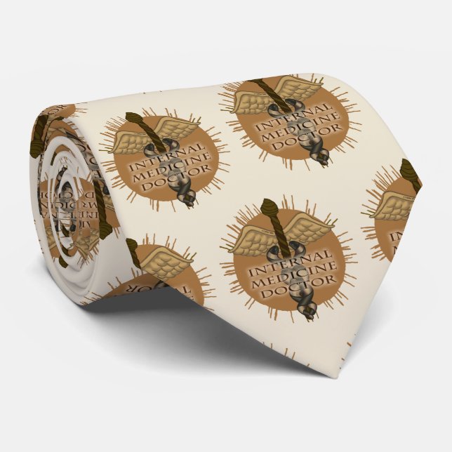 Cravate Caducée Médecin Interniste (Roulé)