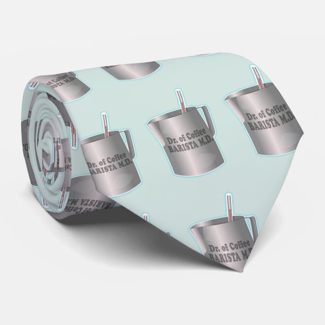 Cravate Café Barista faisant drôle docteur (Roulé)