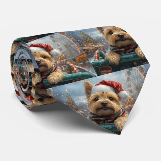 Cravate Cairn Terrier Dog Roller Dessous de verre Noël (Roulé)