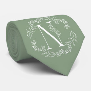 Cravate Cambridge bleu Couleur Monogramme Groomsmen
