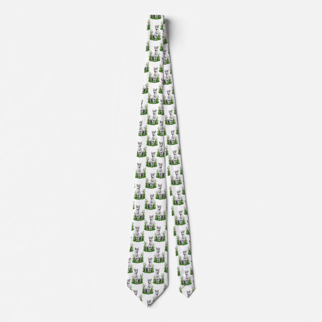 Cravate Camel llama Alpaca Design Motif (Devant)