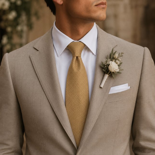 Cravate Camel Old Money Micro Weave  (Créateur téléchargé)