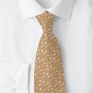Cravate Camel Tiny Flowers -> Chameau Petites Fleurs