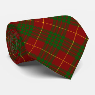 Cravate Cameron tartan rouge vert plaid