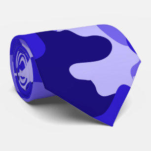 Cravate Camo bleu océan