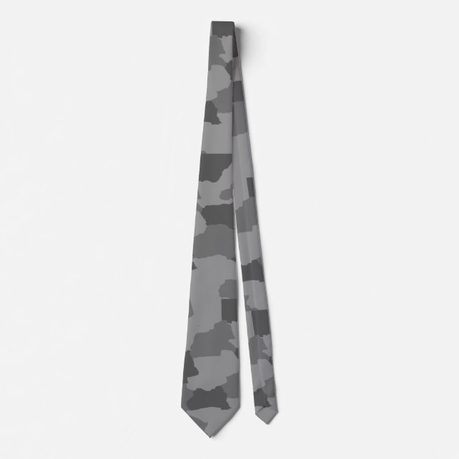 Cravate Camo gris militaire (Devant)