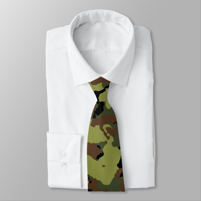Cravate Camo militaire vert (Attaché)