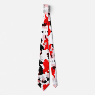 Cravate Camo noir rouge noir noir Conception abstraite