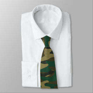 Cravate Camo Verts Nuancés