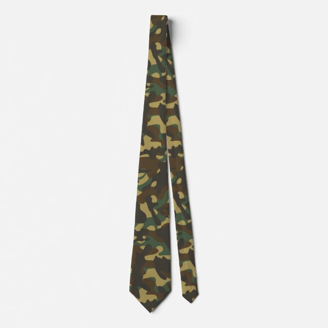 Cravate Camouflage de forêt  (Devant)