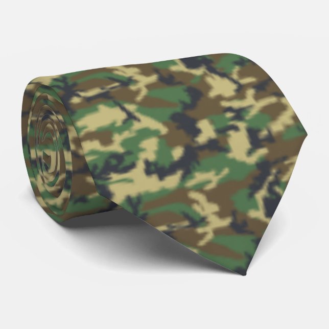Cravate Camouflage Pattern, Military Pattern, Camo, Army (Roulé)