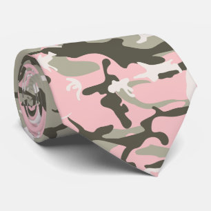Cravate Camouflage rose et vert, Militaire, Armée