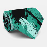 Cravate camouflage sarcelle noir