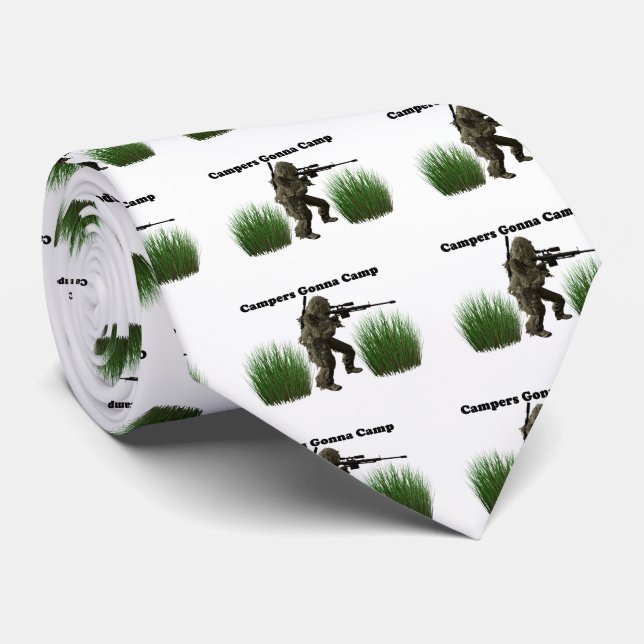 Cravate Campeurs allant camper (Roulé)