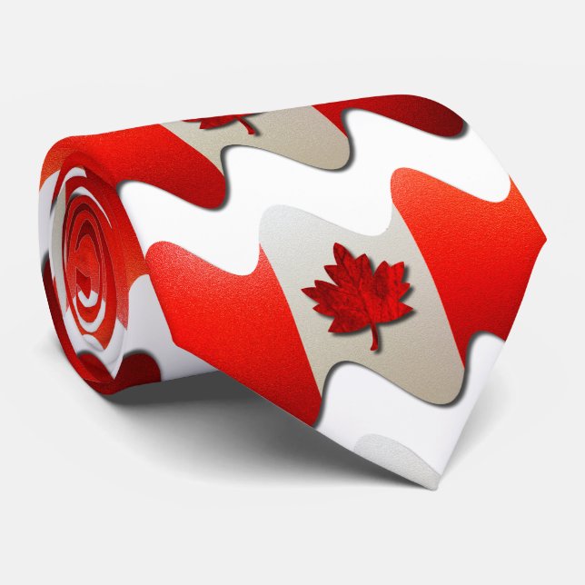 Cravate Canada Flag-Chrome par Shirley Taylor (Roulé)