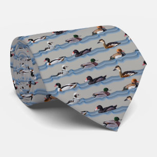 Cravate Canards Dandy Tie Double Face Imprimé (Gris)