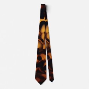 Cravate Carapace de Tortue Motif Écaille Ambre Brun