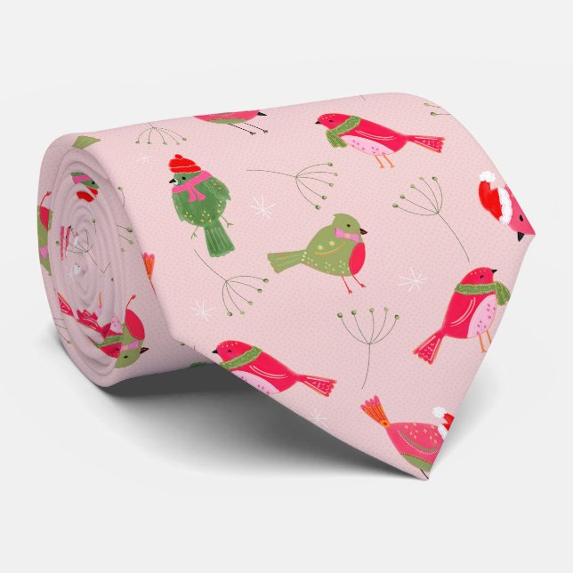 Cravate Cardinaux de Noël en écharpe (Roulé)