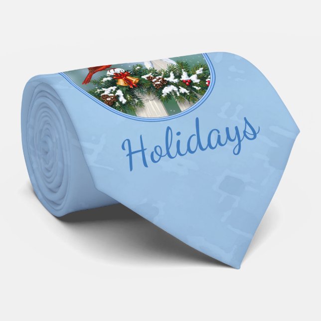 Cravate Cardinaux de Noël & Garland (Roulé)
