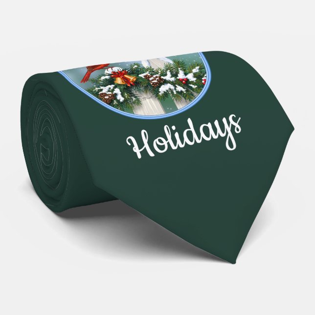 Cravate Cardinaux de Noël & Garland (Roulé)