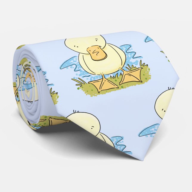 Cravate Caricature jaune mignon pour canard bébé (Roulé)
